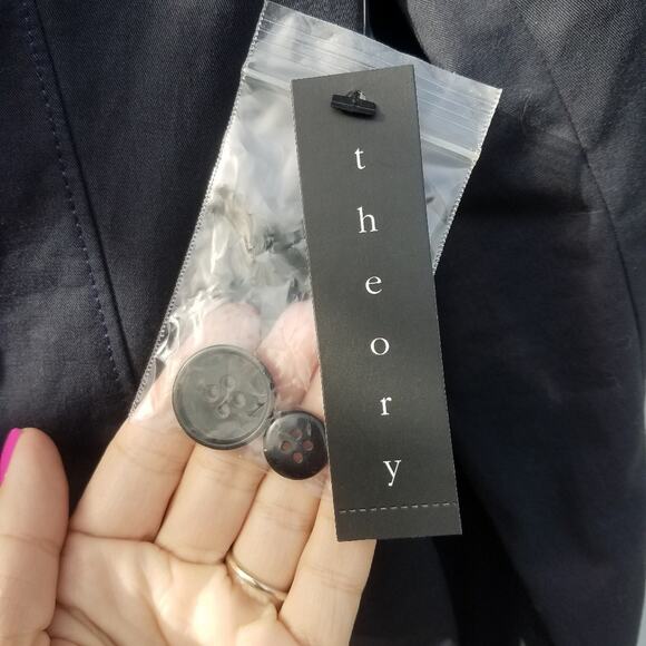 Theory | Navy Blue Blazer Jacket Uniform New! - Picture 6 of 6